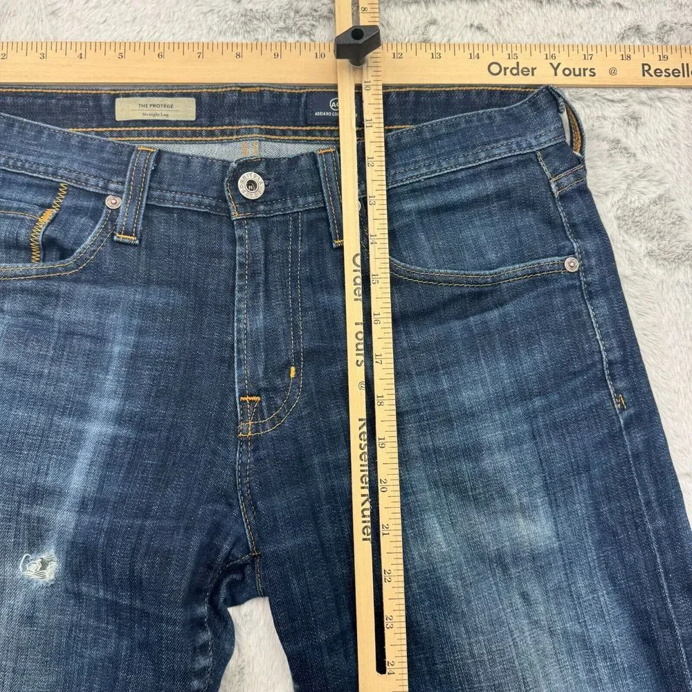 AG Adriano Goldschmied Jeans Mens Size 31X34 Blue Denim The Protege Straight Leg
